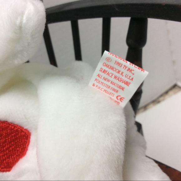 Ty Beanie Baby Retired Valentino the Valentine Bear 1994 - Tag Error - Picture 4 of 4